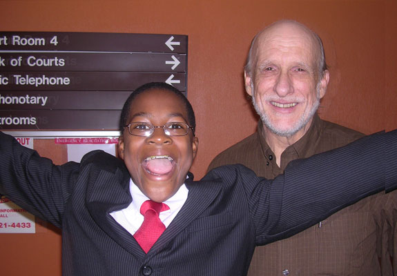 Adoption day happy father and son